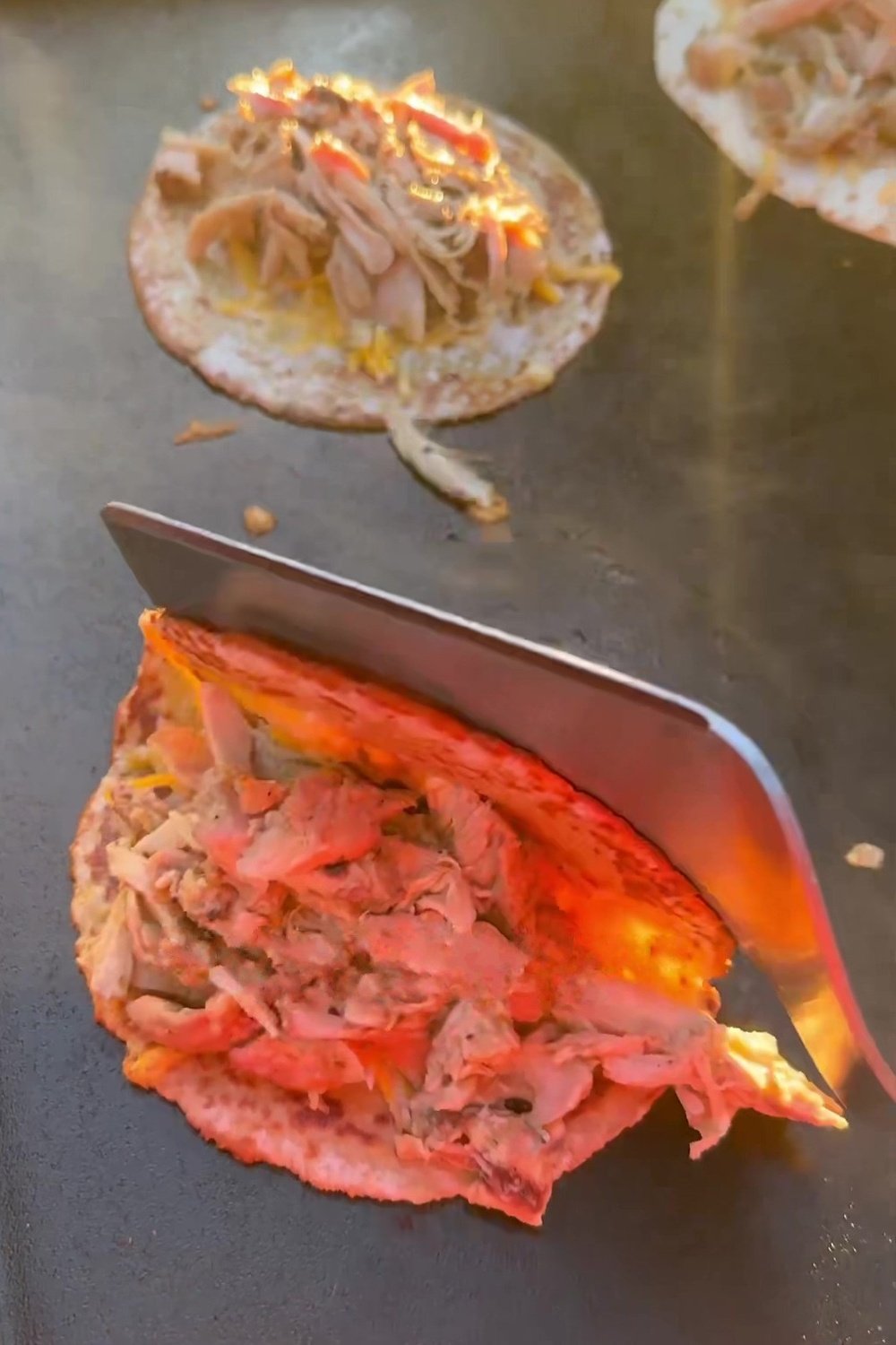 tortillas filled with chicken and cheese