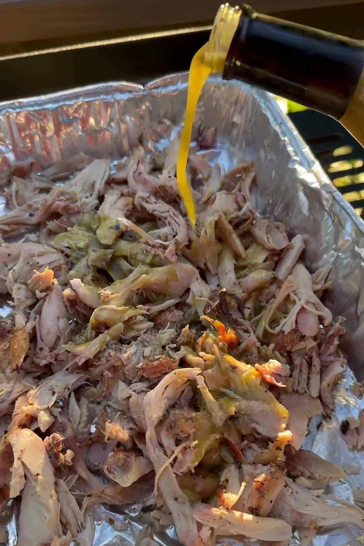 shreded chicken thighs